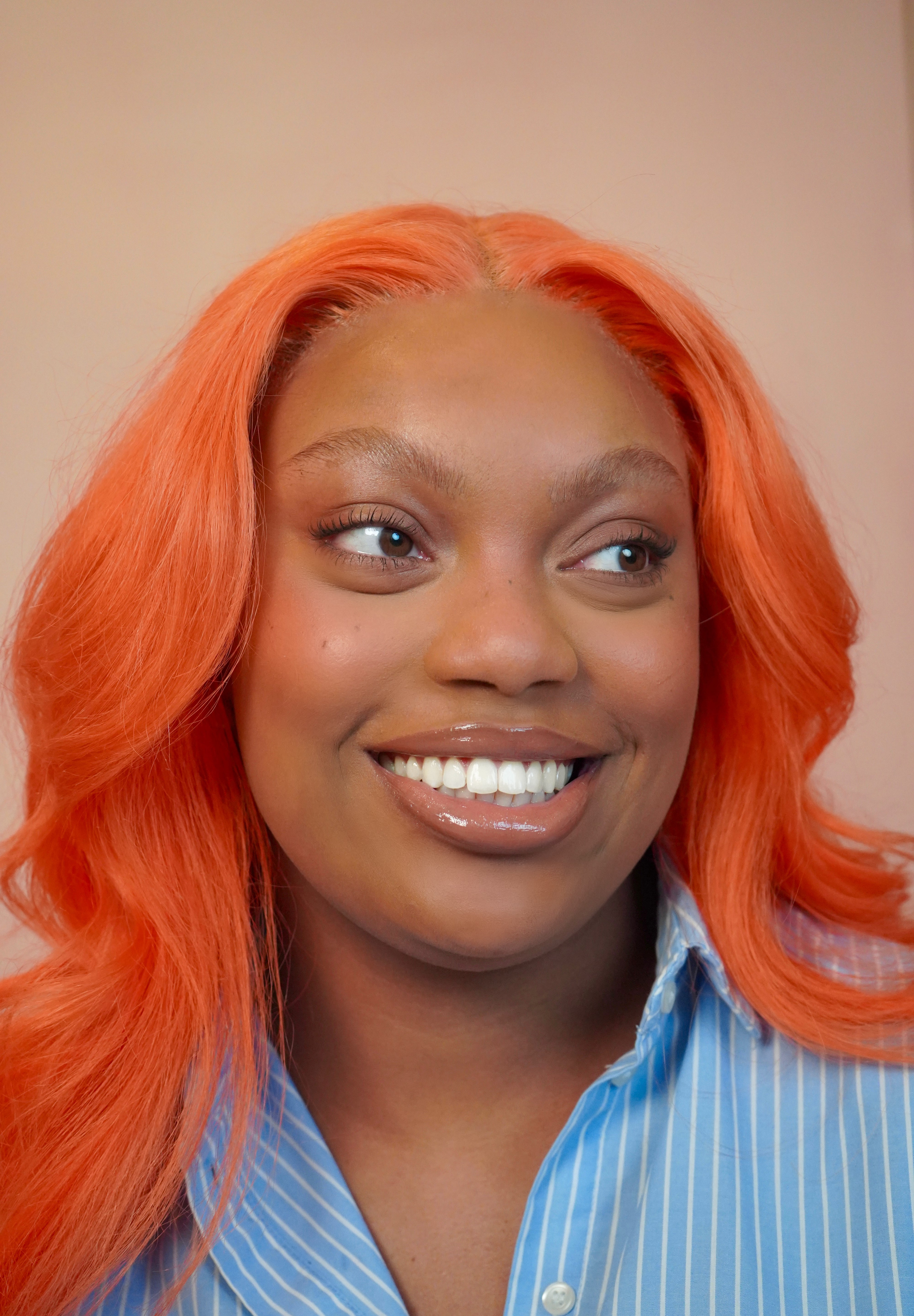 Founder of Igor Hair Danielle Igor Orange wig