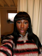 Fringe Fantasy try on and style - Virgin Hair Jet Black